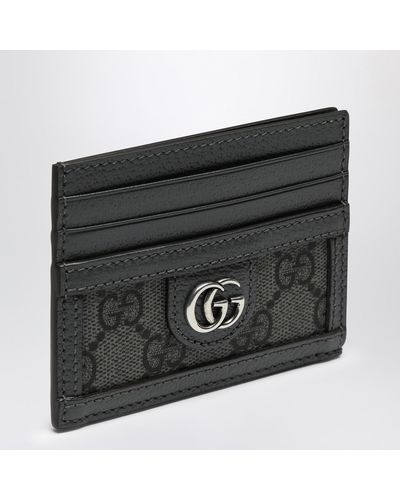 Gucci Gg Supreme Fabric Card Holder - Black