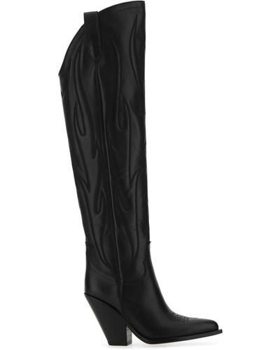 Sonora Boots Leather Hermosillo Boots - Black