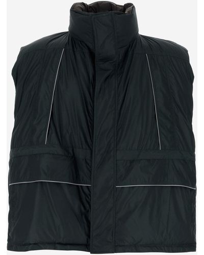 Balenciaga Padded Vest With Print - Black
