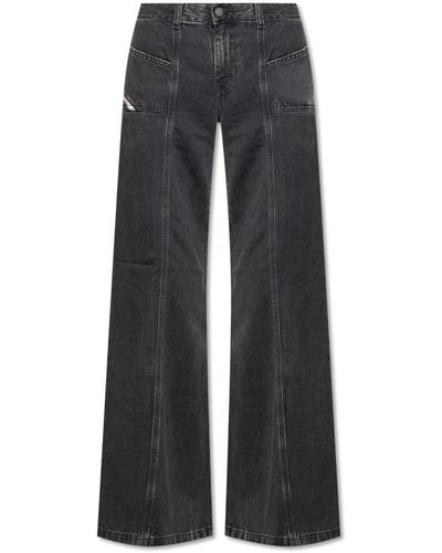 DIESEL D-akii 068hn Flared Bootcut Jeans - Black
