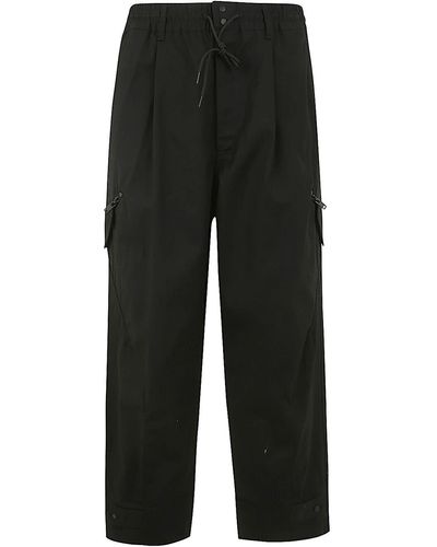 Y-3 Cotton Pants - Black