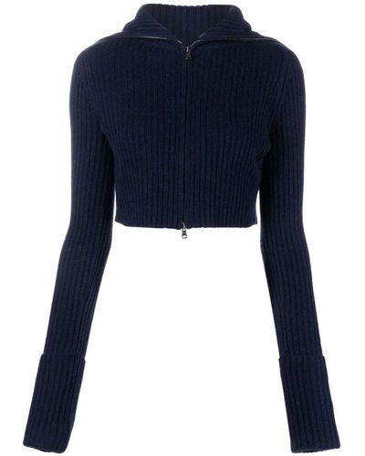 Sportmax Wool And Cashmere Cardigan - Blue