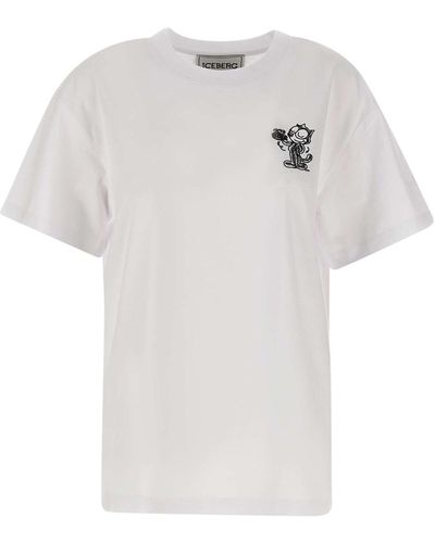 Iceberg Cotton Jersey T-Shirt - White