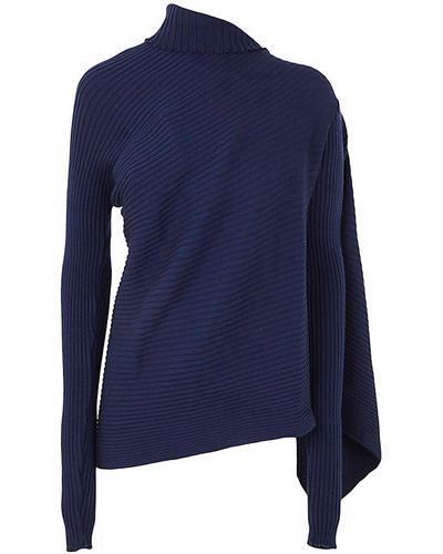 Marques'Almeida Draped Sweater - Blue