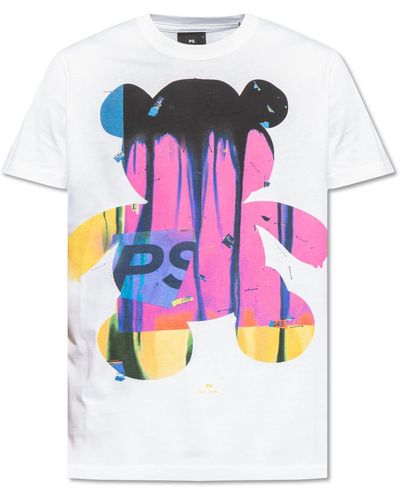 PS by Paul Smith Ps Paul Smith Printed T-Shirt T-Shirt - Pink