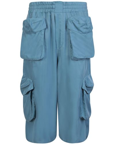 Sunnei Cargo-Pocket Shorts - Blue