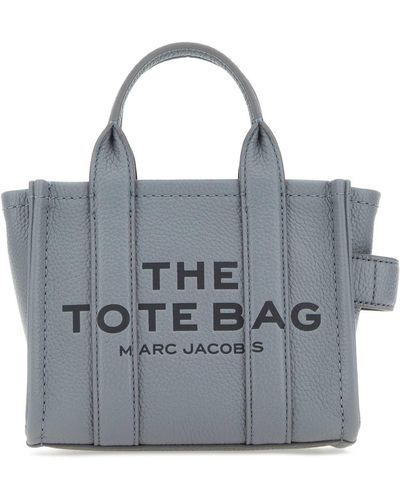Marc Jacobs Leather The Tote Bag Micro Handbag - Grey