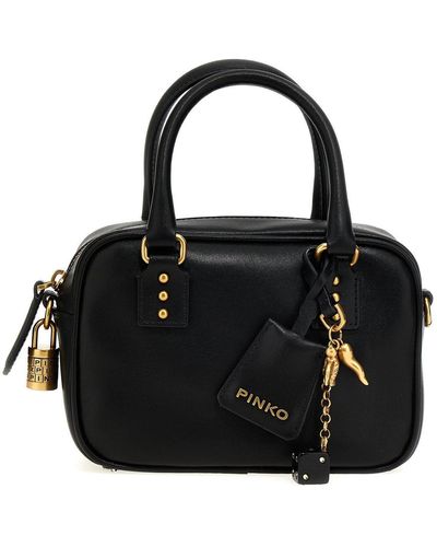 Pinko Zipped Mini Top Handle Bag - Black