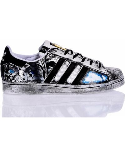 MIMANERA Adidas Superstar Pop Eyes Customized Sneakers - Blue