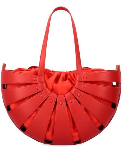 Bottega Veneta Shell Shoulder Bag - Red