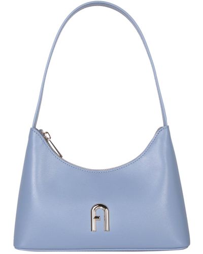 Furla Diamante Mini Leather Shoulder Bag - Blue