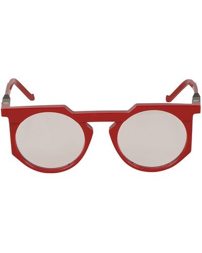 VAVA Eyewear Clear Lens Round Frame Glasses Glasses - Red