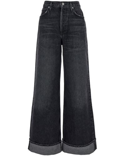 Agolde Dame Flared Jeans With Cuffs - Blue