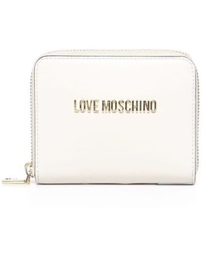 Love Moschino Bi-fold Wallet With Logo - White