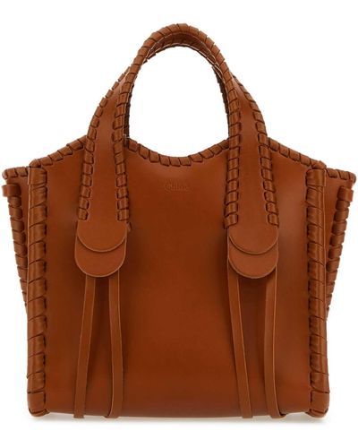 Chloé Leather Small Mony Handbag - Brown