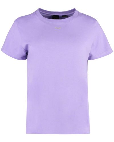 Pinko Basico Logo Cotton T-shirt - Purple