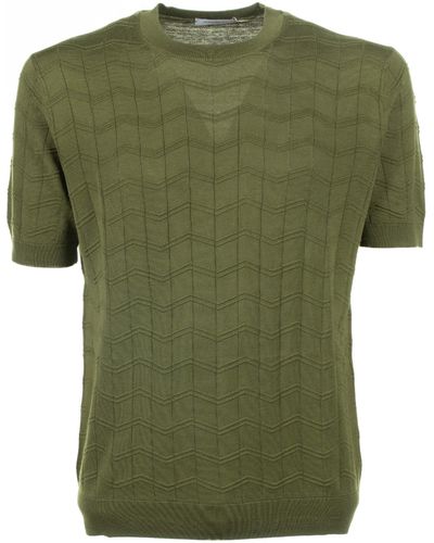 Paolo Pecora Cotton And Silk T-Shirt - Green
