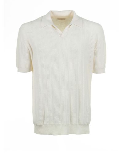 Altea Cream Short-Sleeved Polo Shirt - White