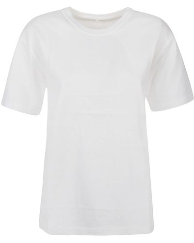 T By Alexander Wang Puff Logo Bound Neck Essential T-Shirt - White