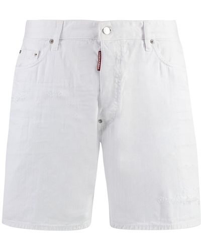 DSquared² Cotton Bermuda Shorts - Blue
