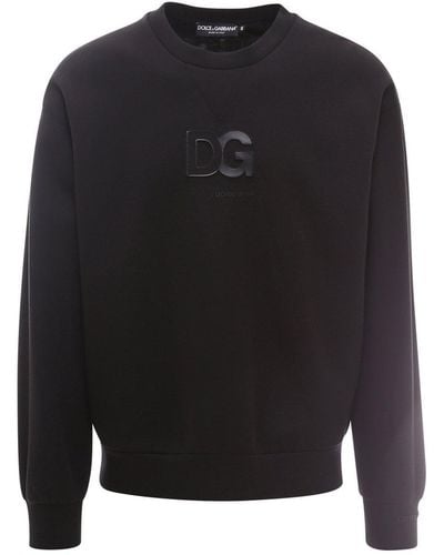 Dolce & Gabbana Dg Logo Patch Sweatshirt - Black