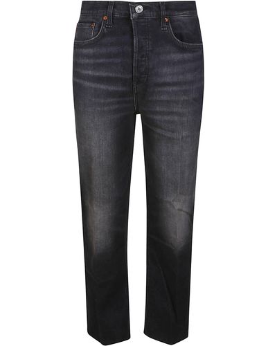 RE/DONE 70S Stove Pipe Jeans - Blue
