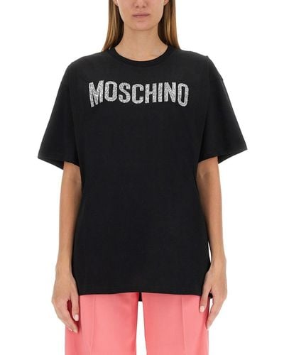 Moschino T-Shirt With Logo - Black
