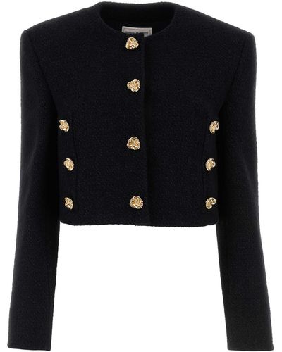 Alexander McQueen Wool Blend Blazer - Black