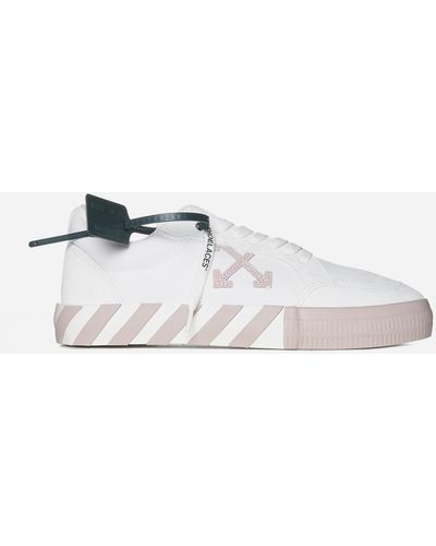 Off-White c/o Virgil Abloh Low Vulcanized Canvas Sneakers - White