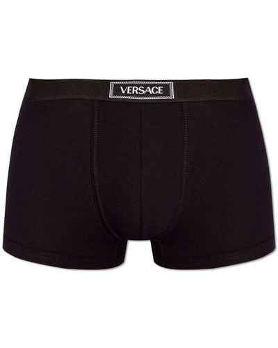 Versace Cotton Boxers, - Black