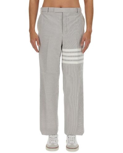 Thom Browne Striped Trousers - Grey