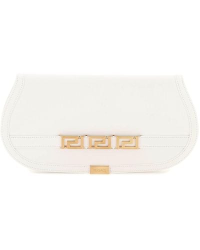 Versace Leather Clutch: Cow Leather - White