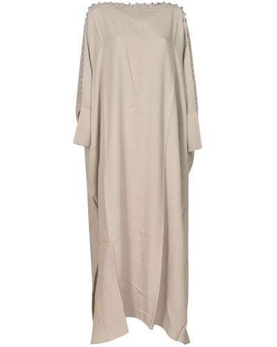 ‎Taller Marmo Button Detail Long Dress - Natural