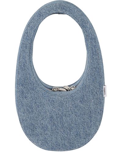 Coperni 'Mini Swipe' Light Handbag With Embossed Logo - Blue
