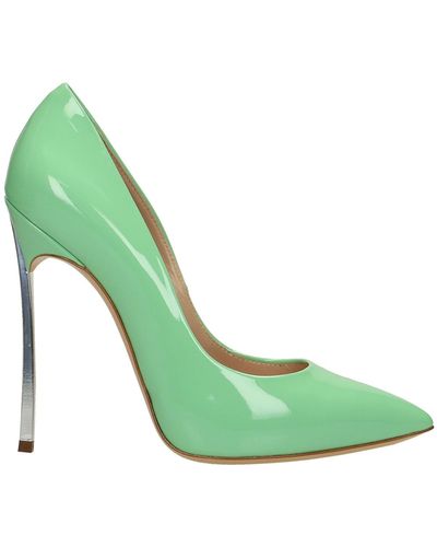 Casadei Pumps In Patent Leather - Green