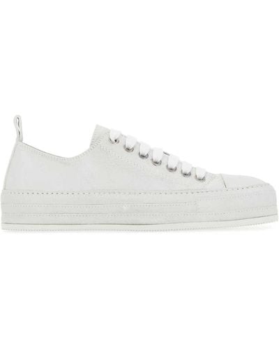 Ann Demeulemeester Embellished Leather Sneakers - White