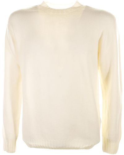 Seventy Cream Crew Neck Sweater - White