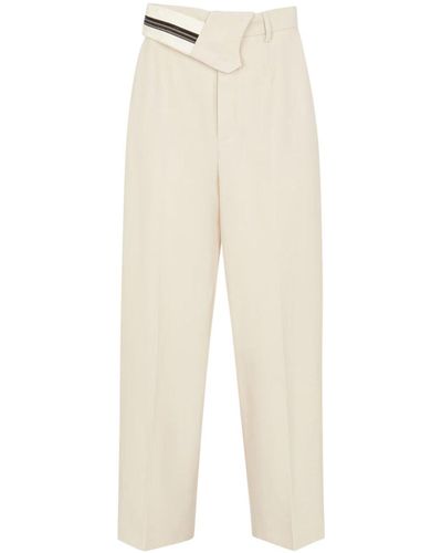 Fendi Asymmetric Tailored Trousers - White