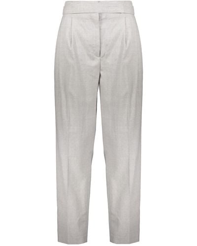 Burberry Virgin Wool Pants - Gray