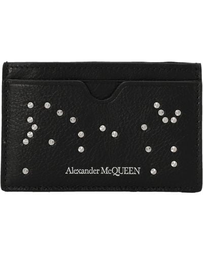 Alexander McQueen Black Leather Cardholder