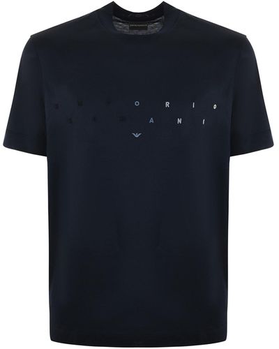 Emporio Armani T-Shirt With Logo - Blue