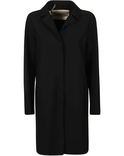 Herno Concealed Coat - Black