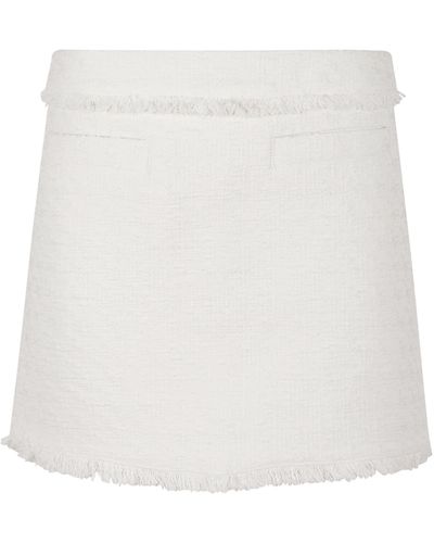 Proenza Schouler Tweed Mini Skirt - White