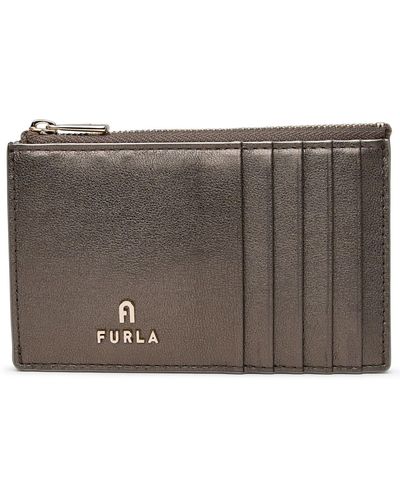 Furla Gold Leather Cardholder - Brown