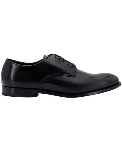 Doucal's Horse Lace-Up Shoe - Black