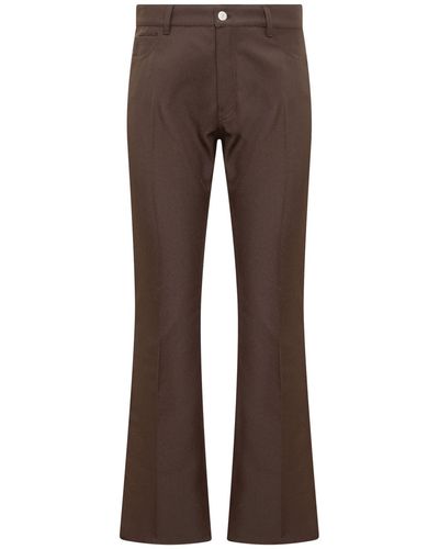 Courreges Bootcut Trousers - Brown