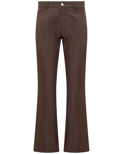 Courreges Bootcut Trousers - Brown