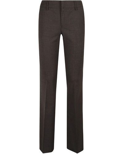 PT01 High-Waist Flare Trousers - Grey