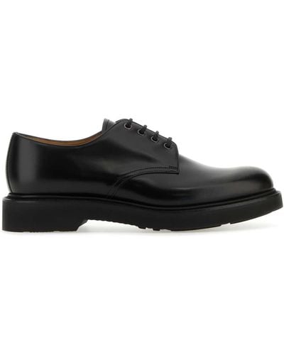Church's Leather Lynn Lace-Up Shoes - Black