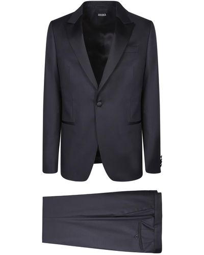 ZEGNA Wool Tuxedo Suit - Black